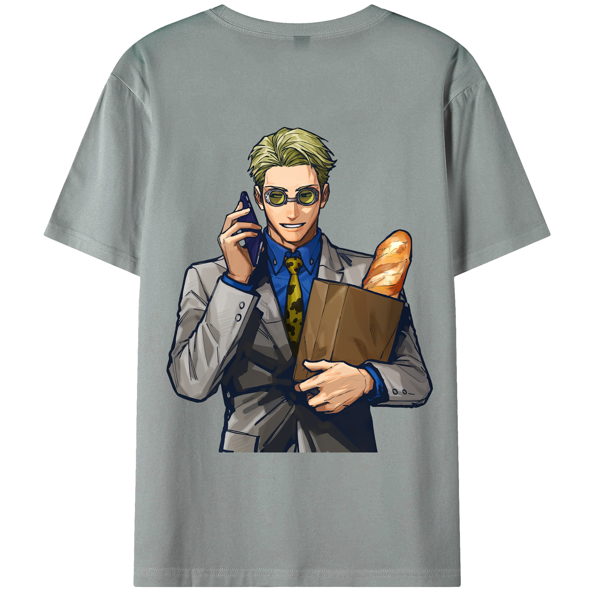 （画像用） 呪術廻戦 Jujutsu Kaisen 綿100％ メンズ半袖Tシャツ（バックプリント） 通気性